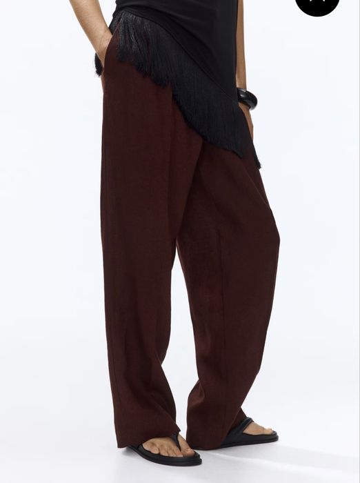 Классические брюки из льна H&M