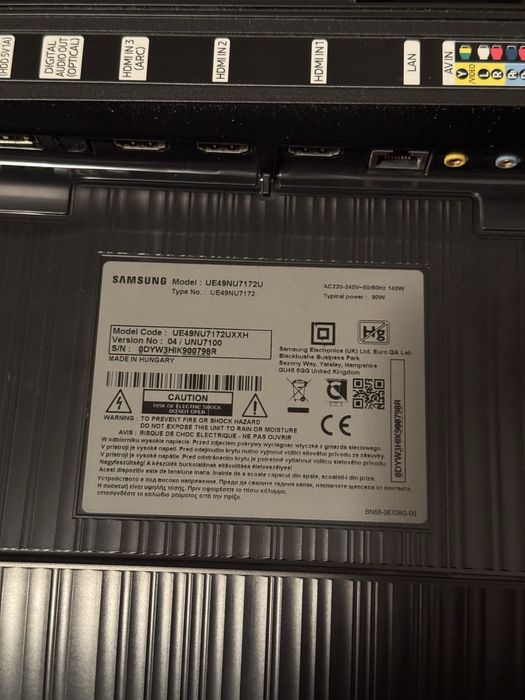 TV samsung defect