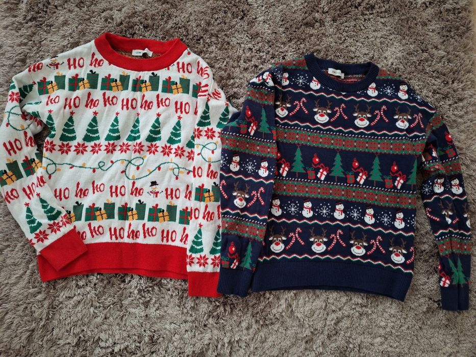 Pulovere noi Craciun Lc Waikiki (mar XS) si H&M (mar 146/152)