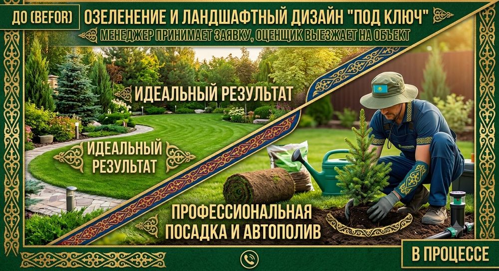 Озеленение и ландшафтный дизайн под ключ.