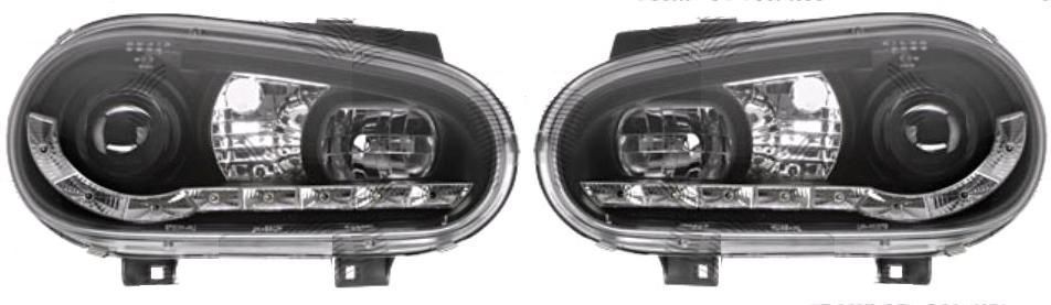Set faruri tuning VW Golf 4 08.1906, si Golf 4 Cabriolet 04.1903 BestAutoVest partea Dreapta+Stanga daytime running light, tip bec H1+H1,