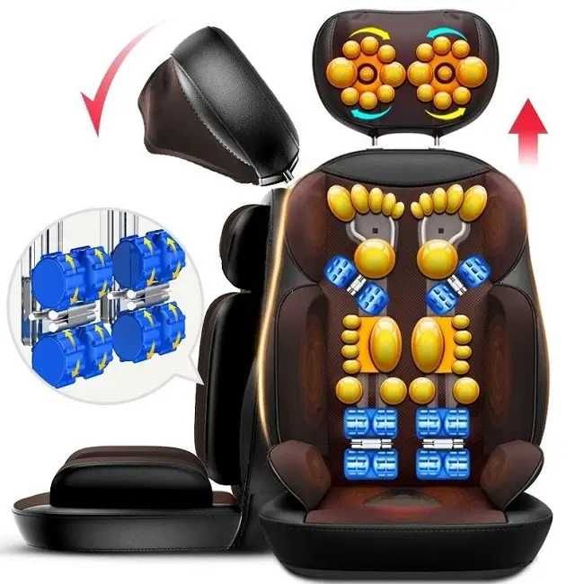 Scaun / Saltea Masaj Profesional – Masaj Shiatsu Corp Complet Incalzire & Vibratii
