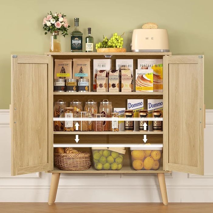 Акцентен шкаф с 2 ратанови врати, кухня, трапезария