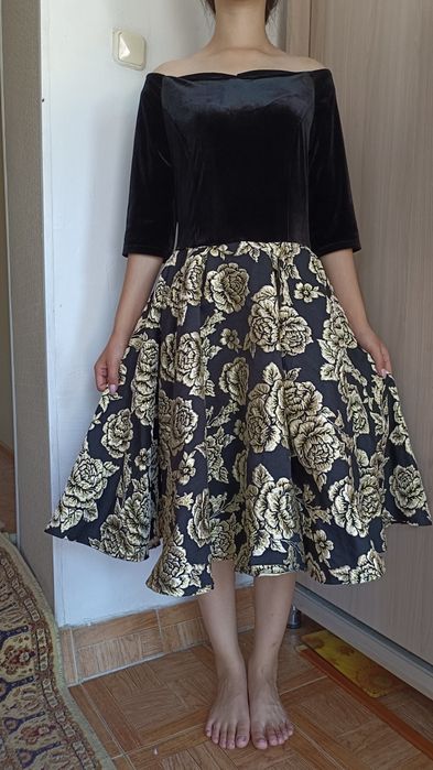 Нарядное платье — бархат и жаккард