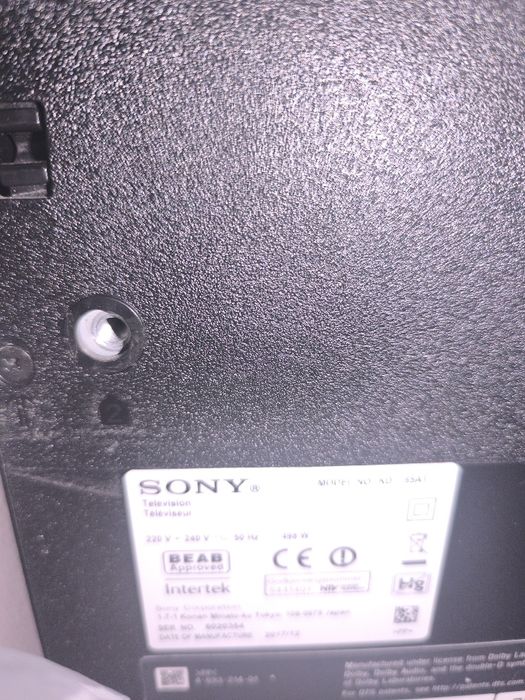 Телевизор Sony Модел: Bravia KD-65A1  за ремонт