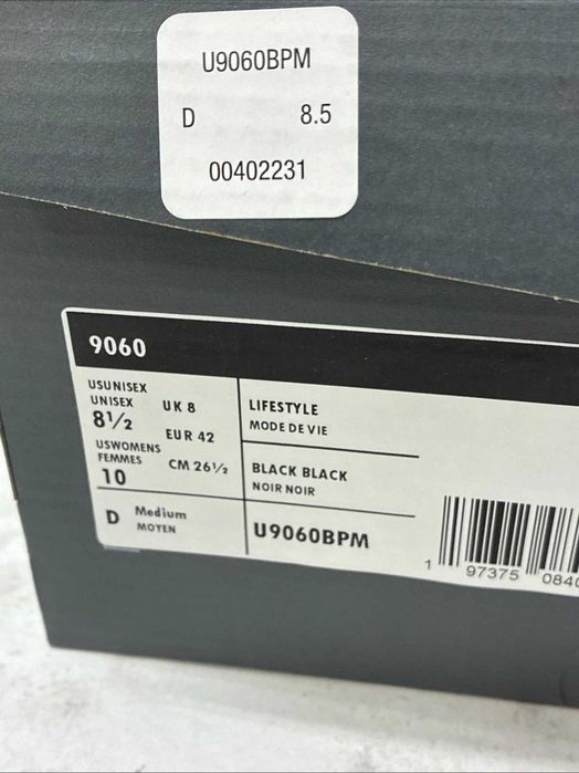 New Balance 9060 Triple Black (36-44)