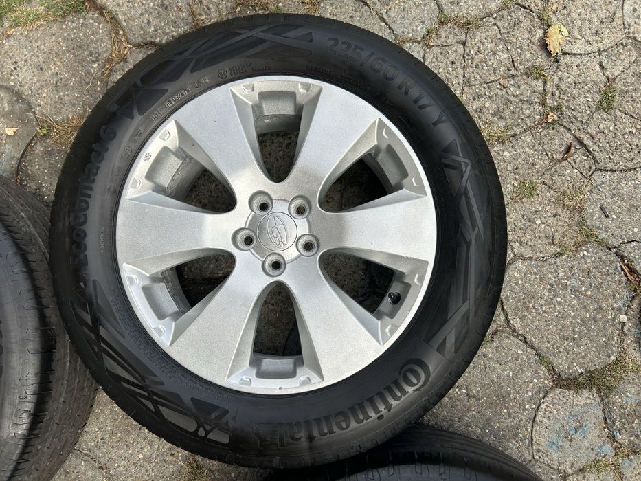 Jante aliaj 5x100mm, anvelope vara 225/60 R17, Subaru Forester, Outback