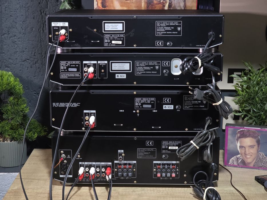 Linie audio SONY, minidisc MD, cd player, casetofon deck, receiver hifi stereo, surround cinema