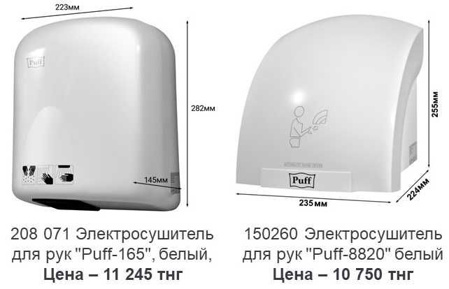 Электросушитель для рук Puff. Распродажа витрины.