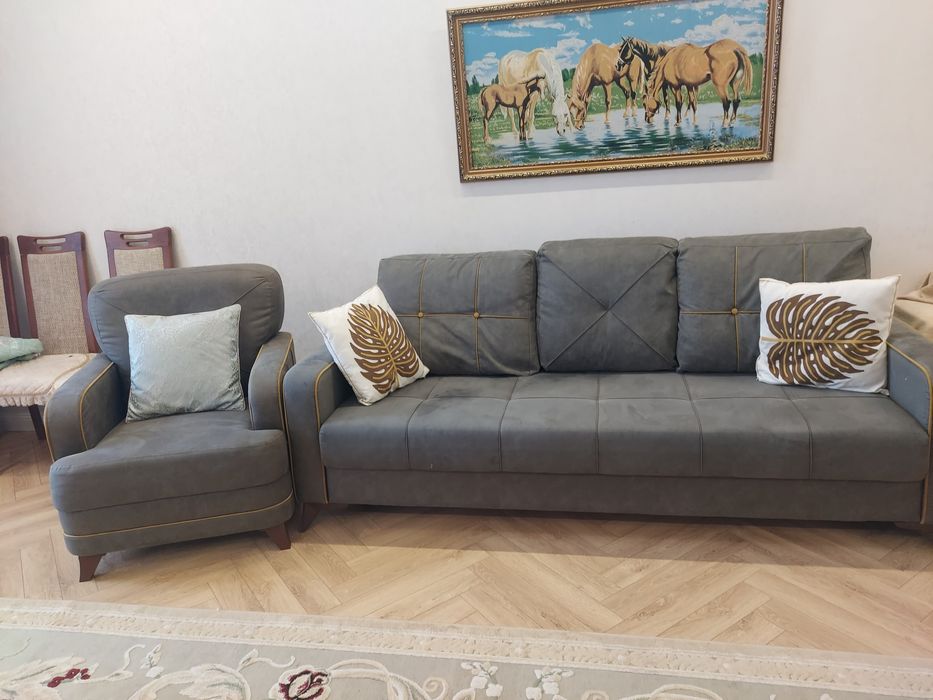 Продам диван + кресло в отличном состоянии!