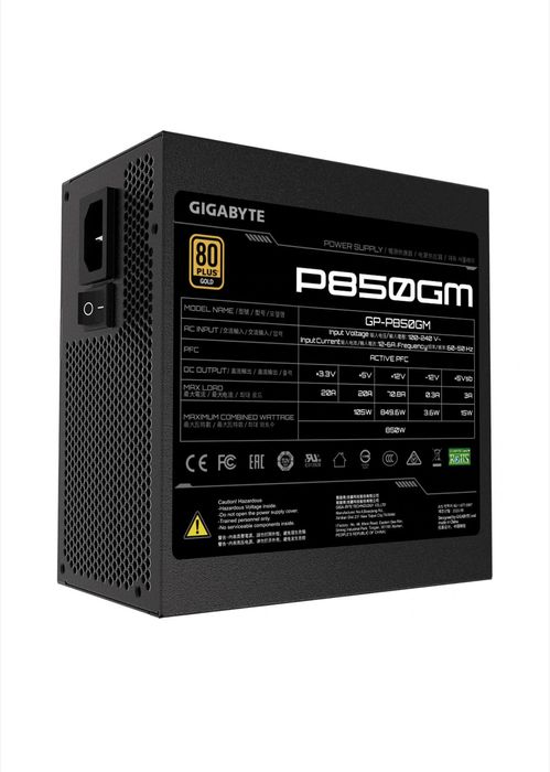 Gigabyte P850GM 850W 80+ Gold – Modulară