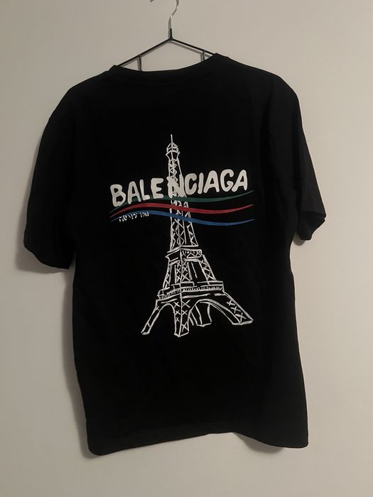 Tricou negru Balenciaga