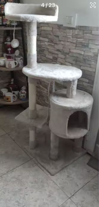 Котешка Катерушка Кула Къща Дърво за Игра 112 см