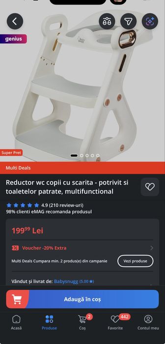 Reductor WC cu scarita snuggbaby