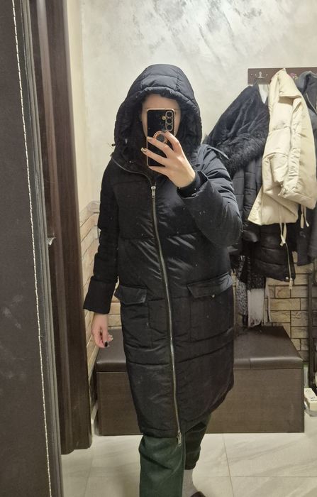 Дамско зимно дълго яке с качулка – OBJECT, размер XS