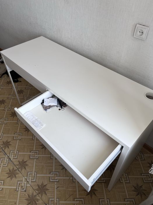 Белый loft Стол IKEA двойной с полками