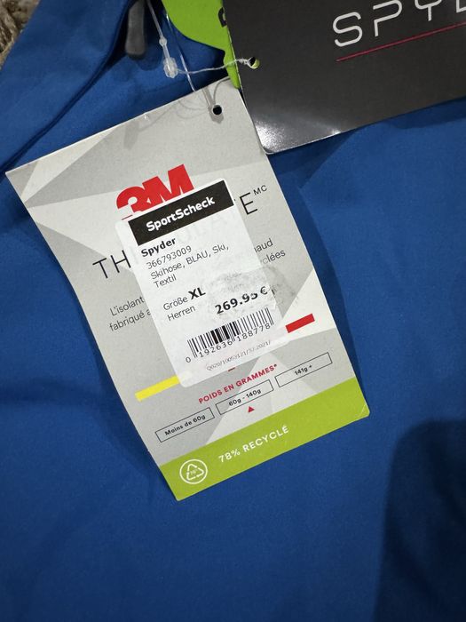 Pantaloni ski Spyder 3 M pantalon zapada snowboard salopeta L / XL