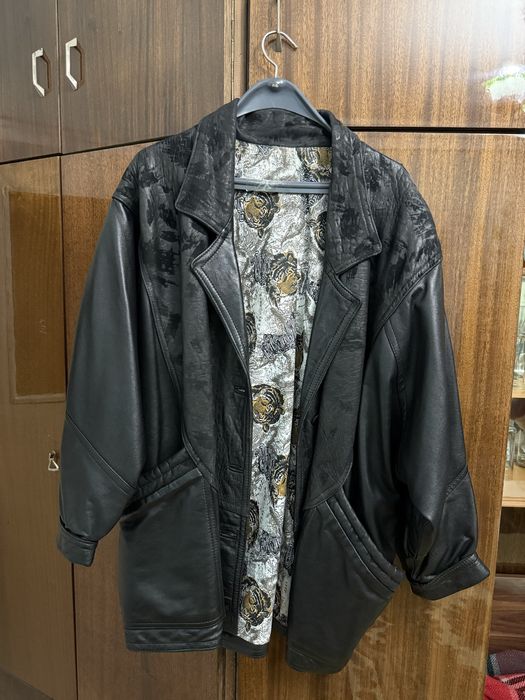 Кожено женско сако палто