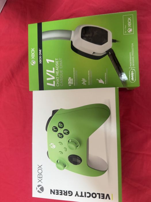 Velocity green xbox controller plus casti LVL1
