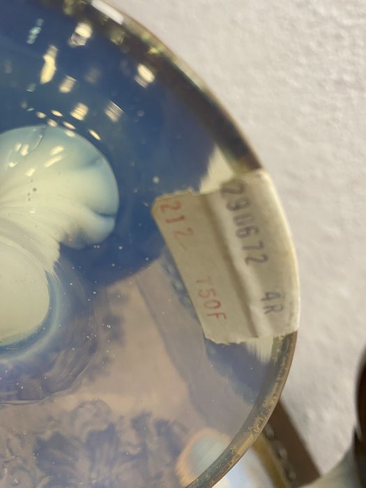 Италия Cristalleria La Toscana опалинови гарафи камея 1960 ваза кана