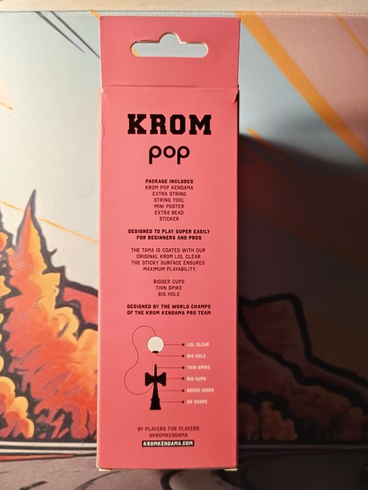 kendama krom pop roz