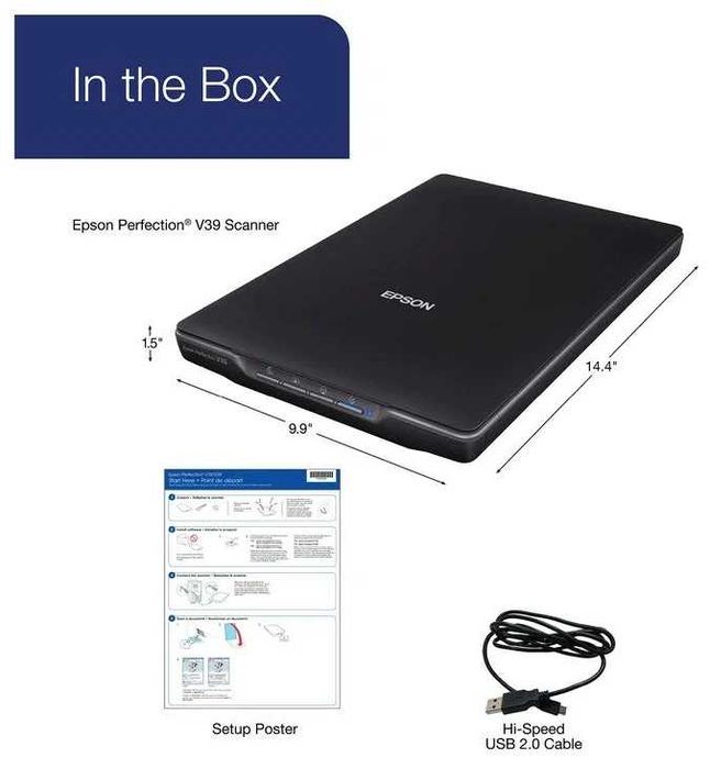 Сканер планшетный Epson Perfection V39 A4 черный Скидка !!! Акция !!!