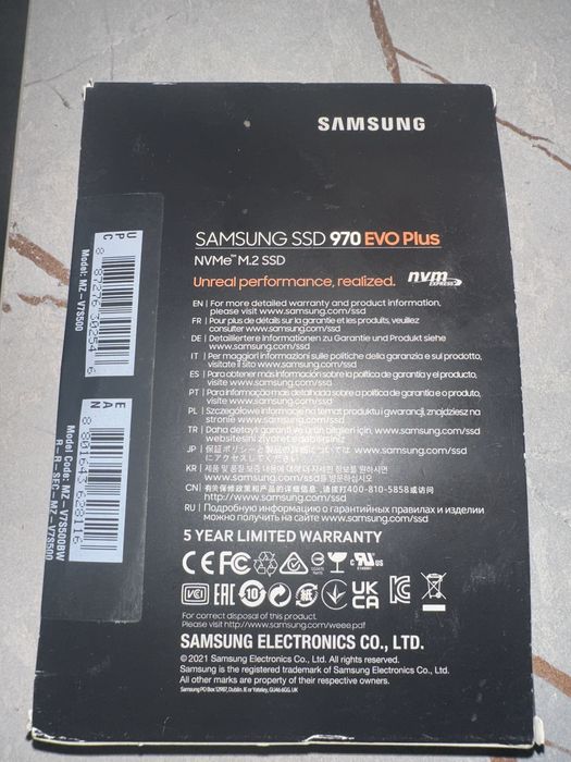 Ssd samsung 970 evo plus 500 гб
