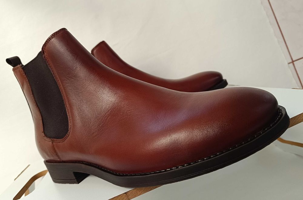 Ghete chelsea 44 premium Jack & Jones NOI piele naturala moale