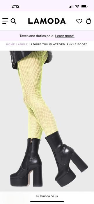 Lamoda боти с висок ток и платформа
