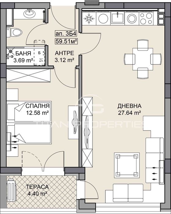 Продава се Двустаен апартамент в Пловдив, Гагарин - 70 кв.м за 800 €/кв.м - Снимка #6