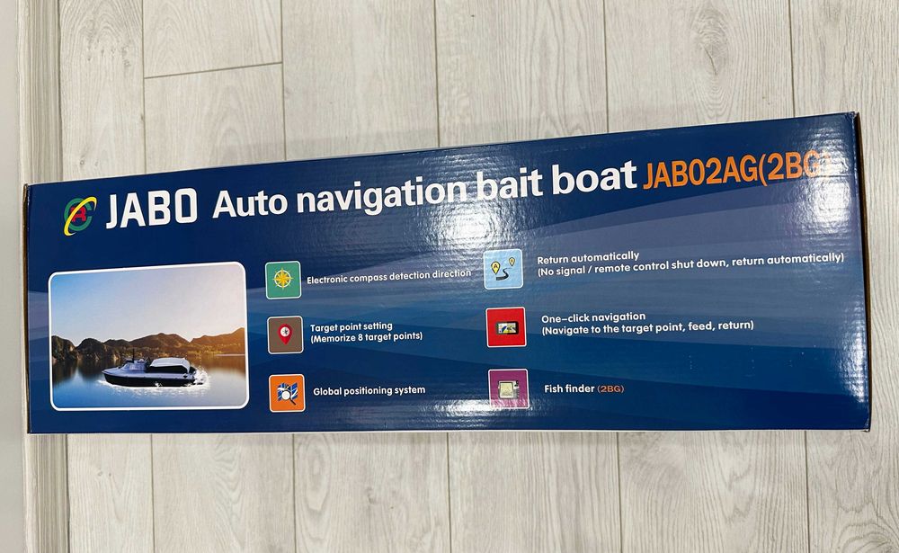 Нова Лодка за захранка JABO 2BG с GPS , Сонар и Автопилот