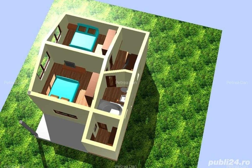 Casa din lemn masiv cu teren in Muntele Rece