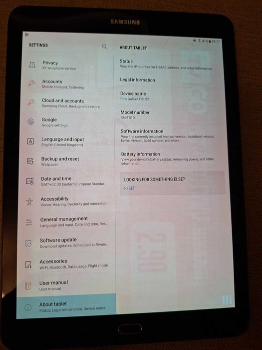 Samsung galaxy tab s2 SMT810