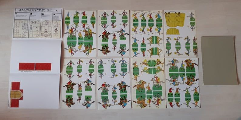 Детска образователна игра изрежи залепи и играй с рицарите