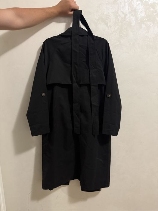 Trench negru Stradivarius S