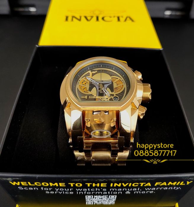 часовник INVICTA Bolt Zeus Gold Star Wars Edition 52 mm, Инвикта нов
