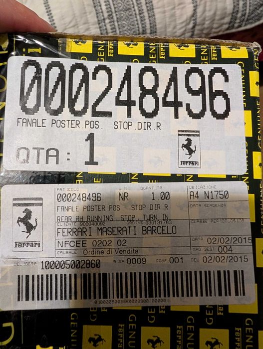 Ferrari 458 Italia F142 stop dreapta spate