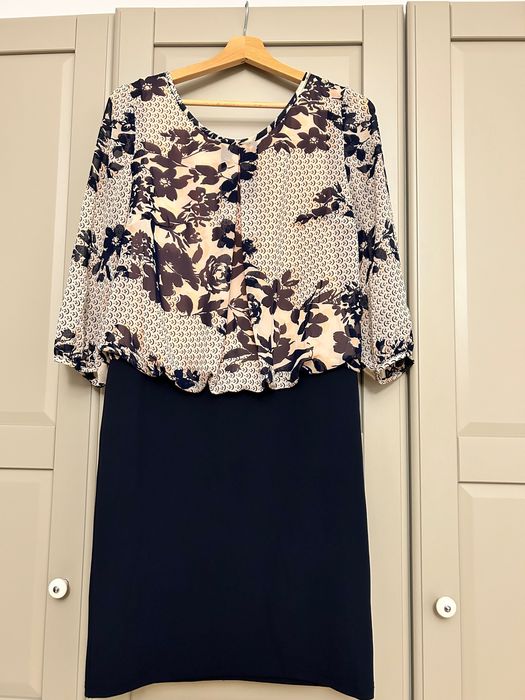 Rochie office bleumarin