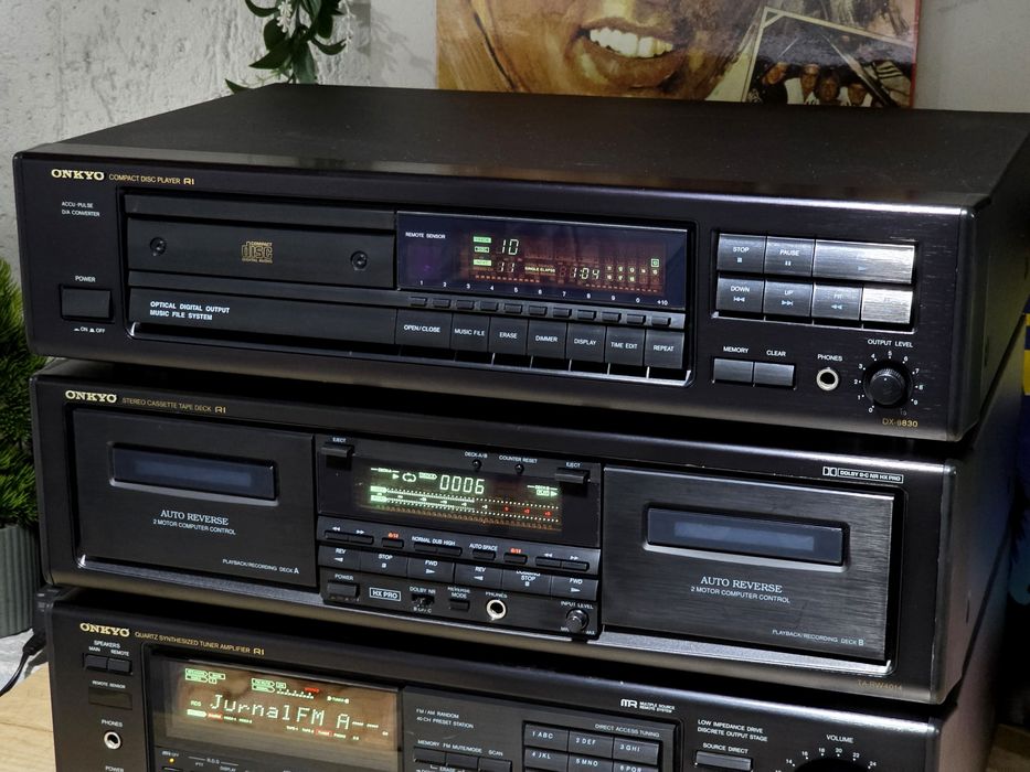 Linie audio ONKYO receiver TX-9031rds, dublu deck , cd-player dx-6830