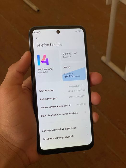 redmi 10  pul zaril uchun sotomman