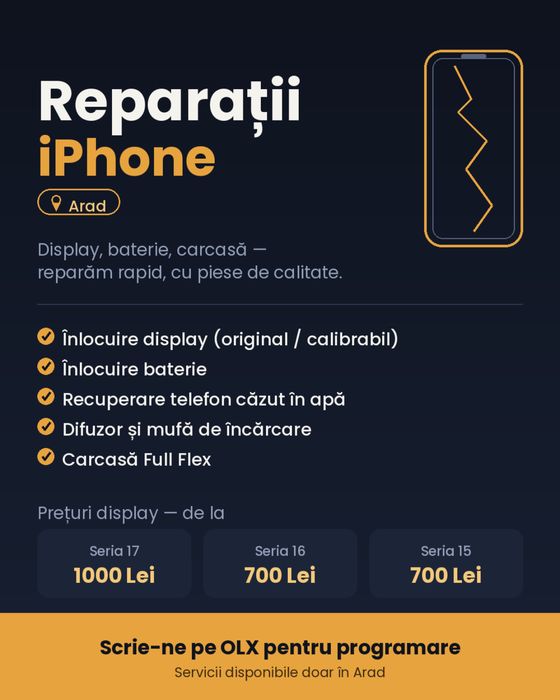 REPARAȚII Telefoane iPhone / Samsung