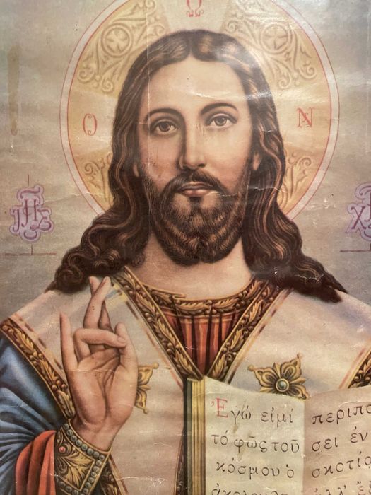 icoana veche icoana cu geam dim 30 cm x39 cm icoana veche deosebita