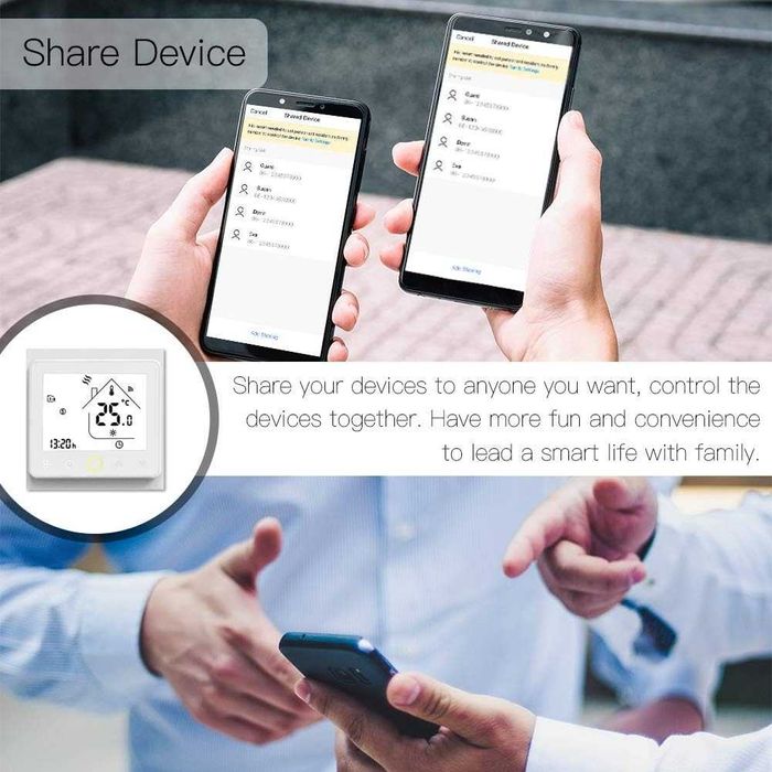 MOES WiFi , Smart термостат,Tuya APP за отопление с воден газов котел