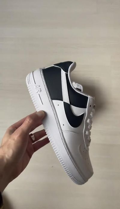 Custom Обувки Nike air force черно-бяло