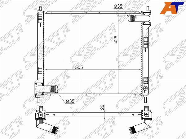 Радиатор  Nissan Almera