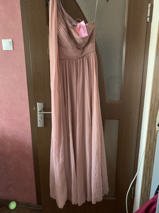 Rochie Bogas marime S roz pudra noua xu eticheta