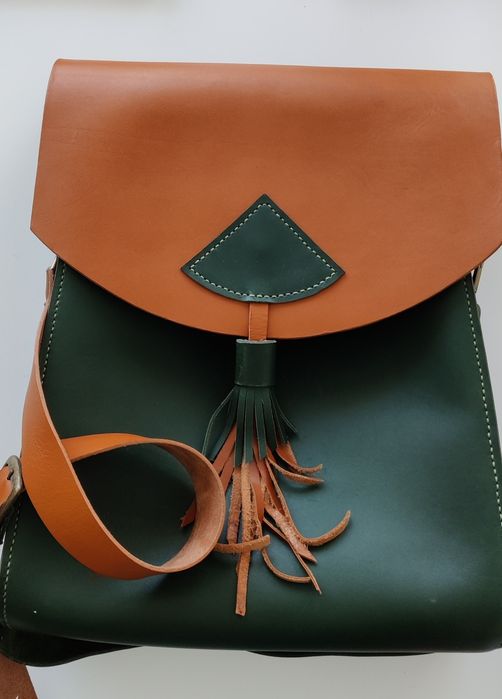 Geanta piele naturala unisex - Handmade