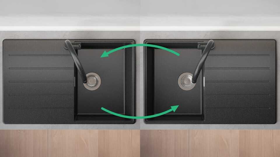 графит кухненска мивка от гранит Копенхаген 780х500 Top 50