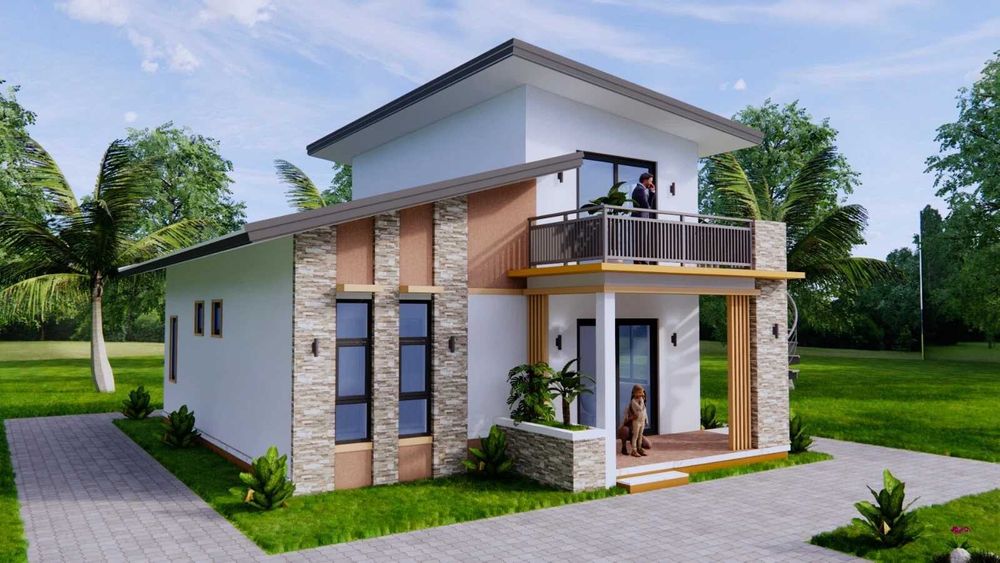 НА ИЗПЛАЩАНЕ - Евтина двуетажна сглобяема къща с 3 спални, 176 кв. м