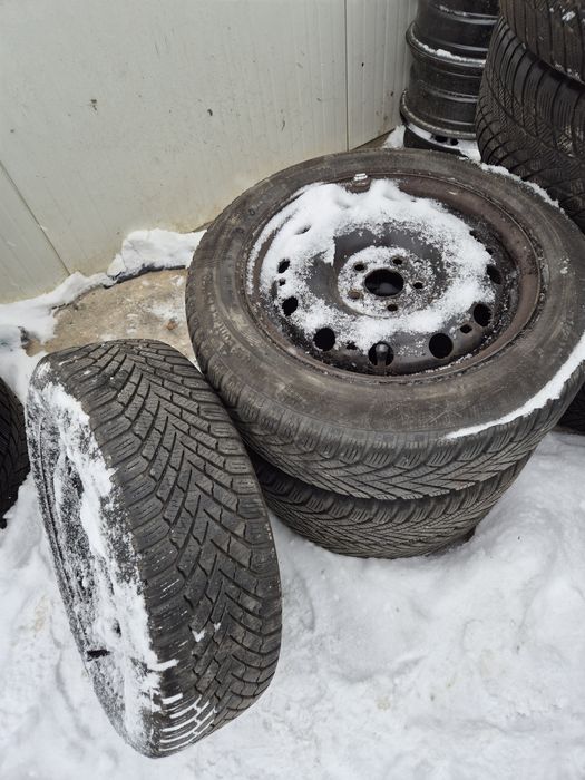 Jante iarna vw polo skoda 5x100 185 65 15 Continental de iarnă